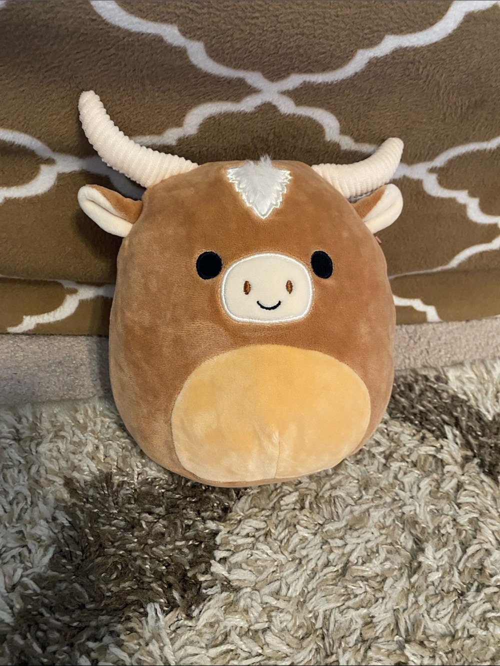 Squishmallows Brown & Cream Highland Cow Plush
